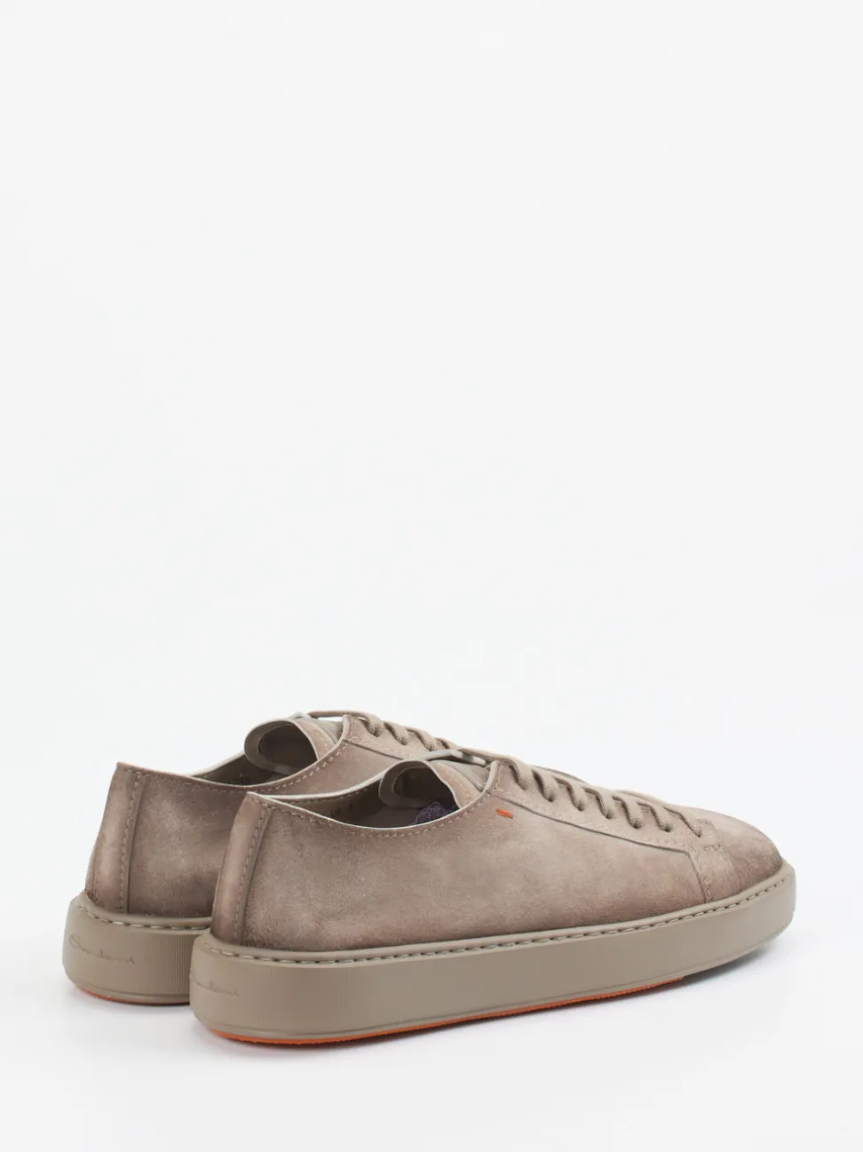 Santoni – Sneaker aus Veloursleder in Taupe