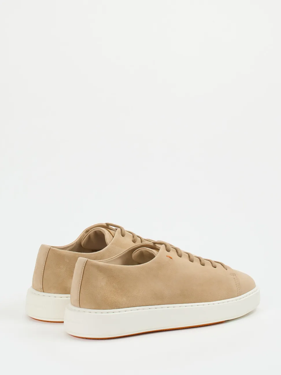 Santoni – Sneaker aus Veloursleder Beigebraun