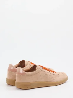 Santoni – Sneaker aus Veloursleder in Beige