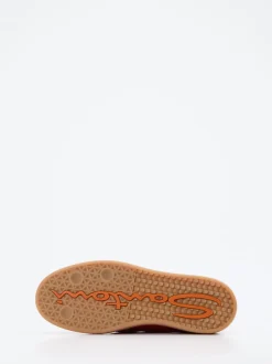 Santoni – Sneaker aus Veloursleder rubinrot