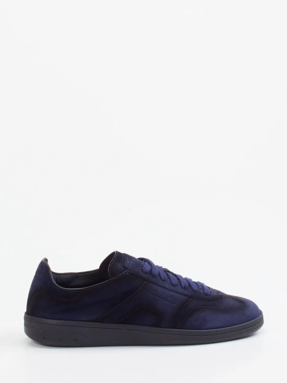 Santoni – Sneaker aus Veloursleder Dunkelblau
