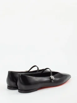 Santoni – Spangenpumps aus Lammleder Schwarz