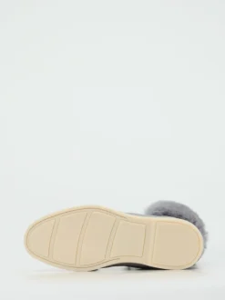 Santoni – Stiefelette aus Nubukleder in Grau