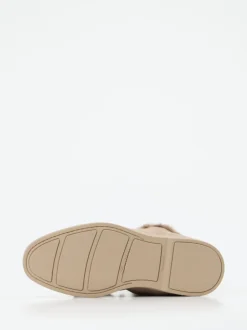 Santoni – Stiefelette aus Veloursleder grau