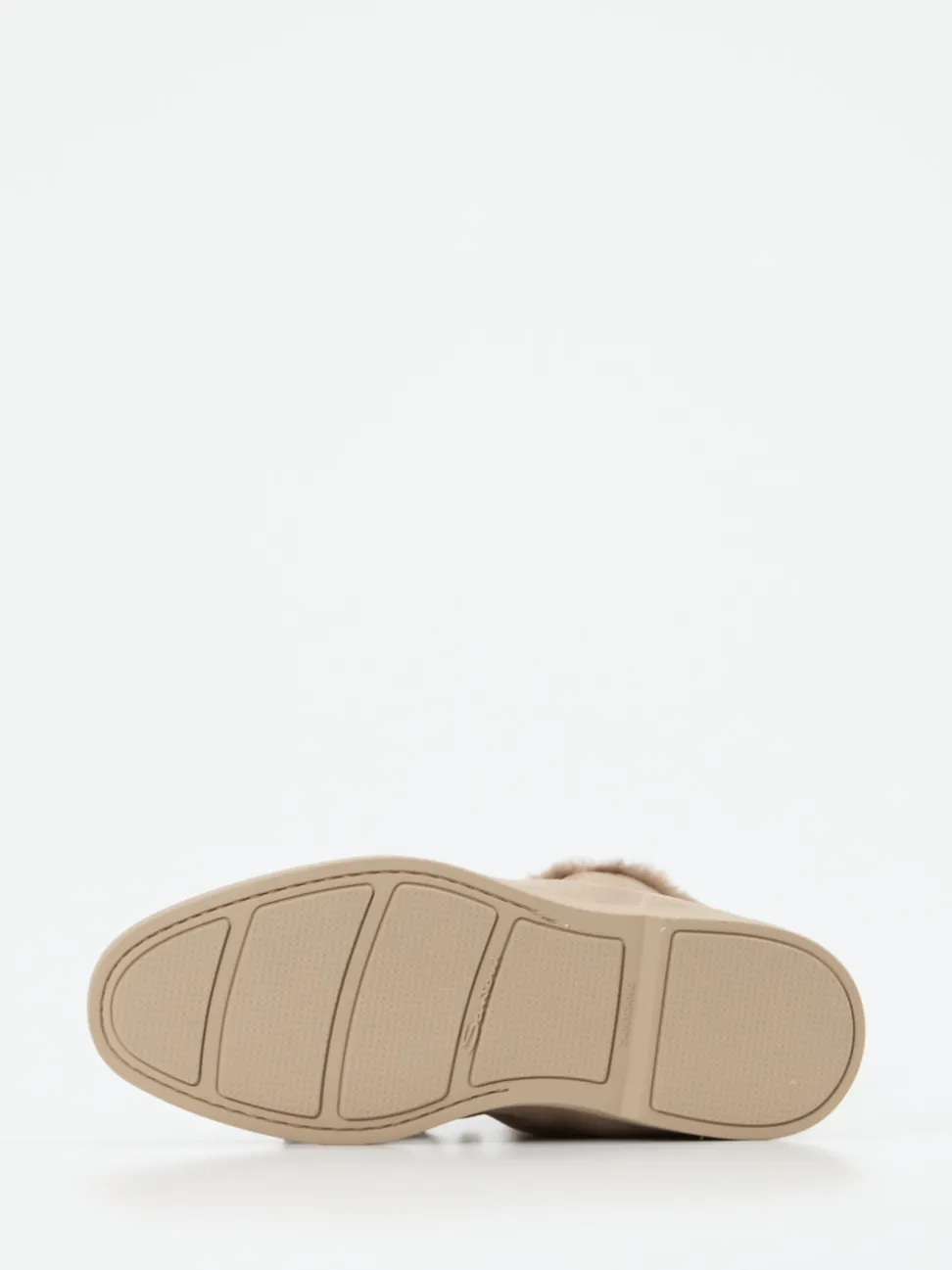 Santoni – Stiefelette aus Veloursleder grau