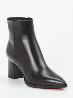 Santoni – Stiefeletten aus Kalbleder in Schwarz