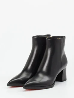 Santoni – Stiefeletten aus Kalbleder in Schwarz