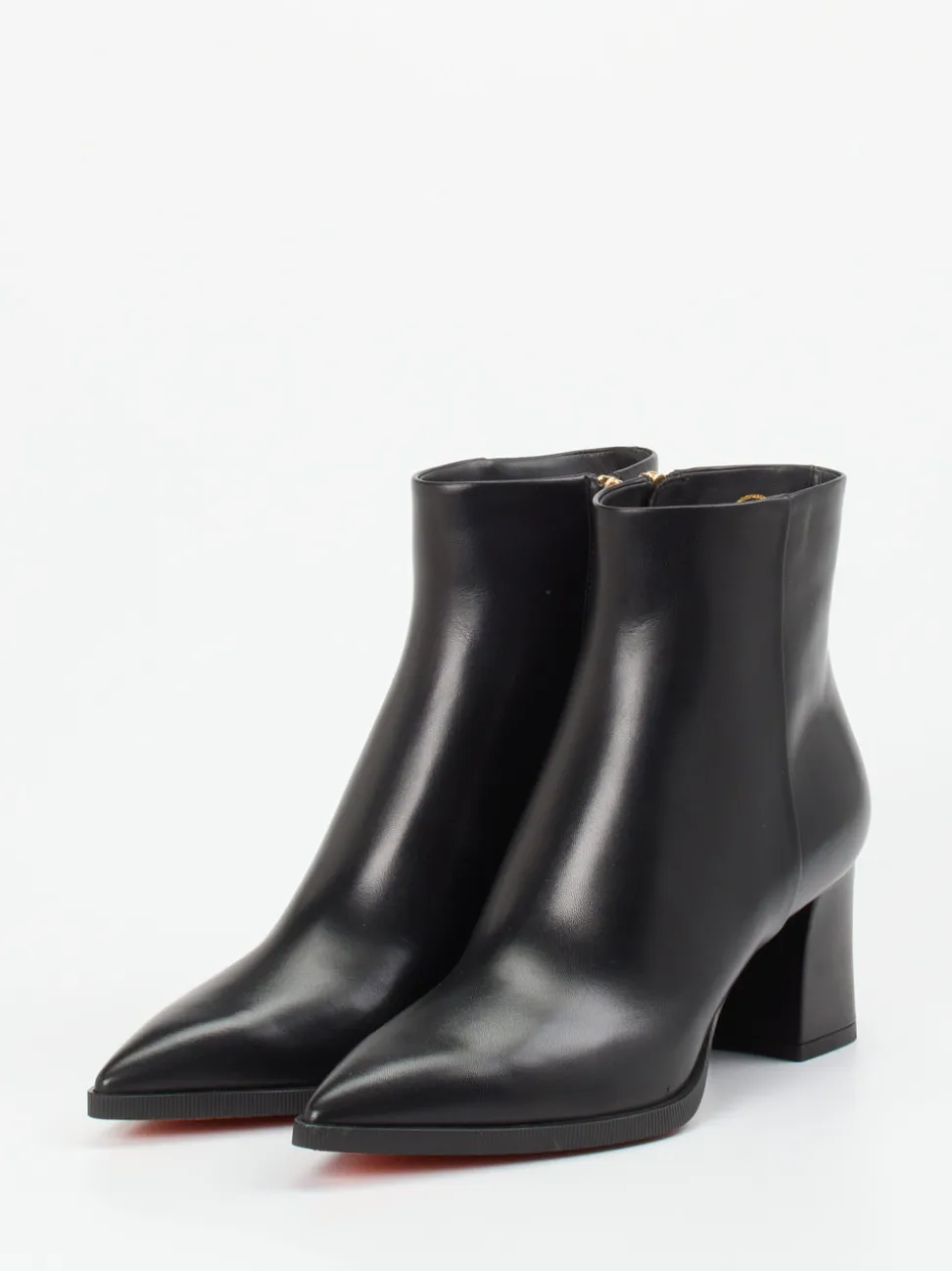 Santoni – Stiefeletten aus Kalbleder in Schwarz