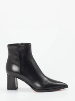 Santoni – Stiefeletten aus Kalbleder in Schwarz