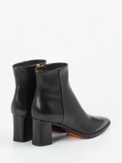 Santoni – Stiefeletten aus Kalbleder in Schwarz