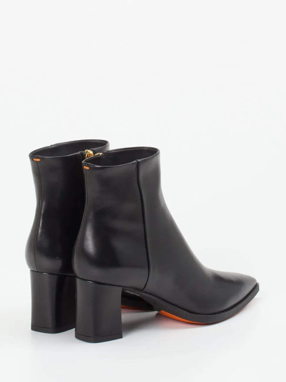 Santoni – Stiefeletten aus Kalbleder in Schwarz
