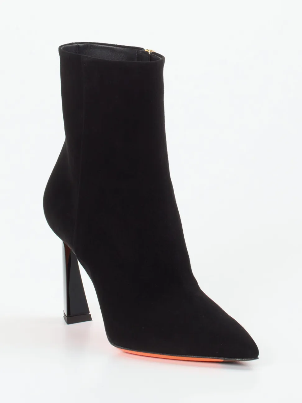 Santoni – Stiefeletten aus Veloursleder Schwarz