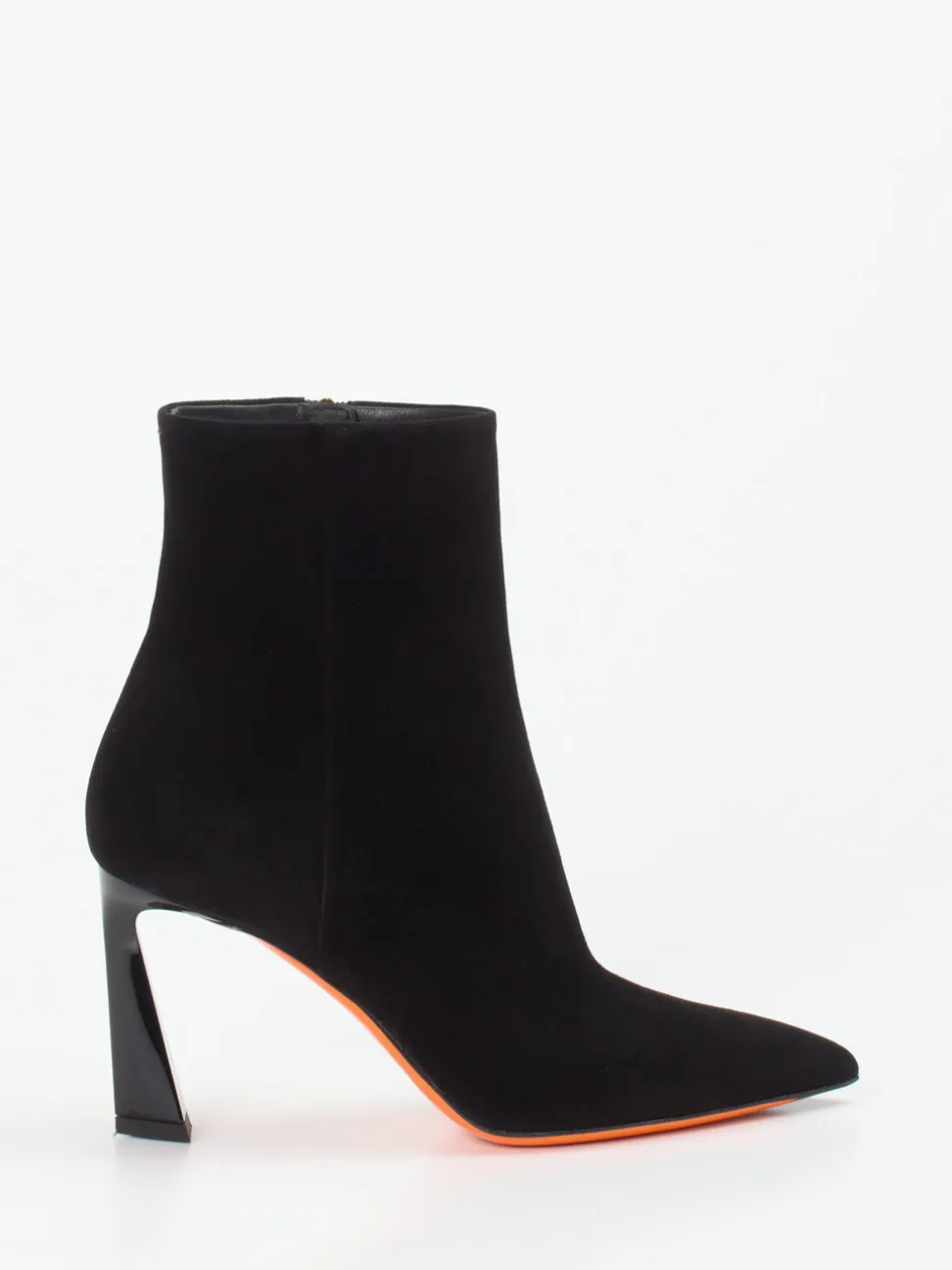 Santoni – Stiefeletten aus Veloursleder Schwarz