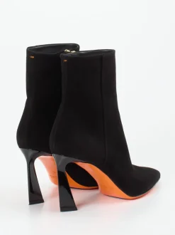 Santoni – Stiefeletten aus Veloursleder Schwarz