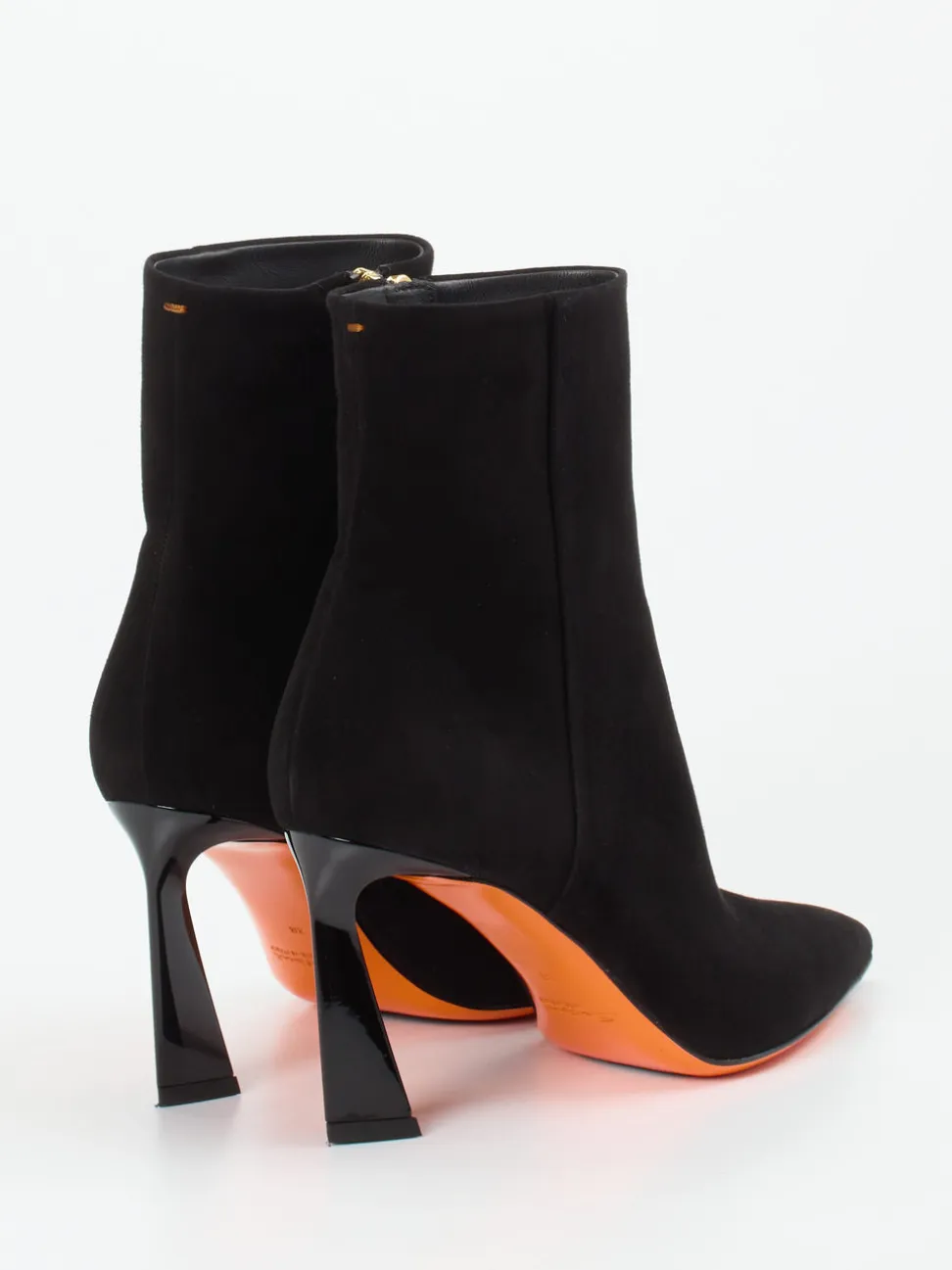 Santoni – Stiefeletten aus Veloursleder Schwarz
