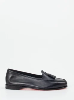 Santoni – Tassel Loafer aus Kalbleder Tiefschwarz