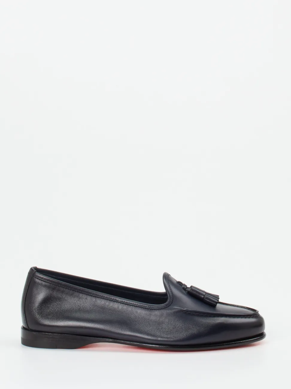 Santoni – Tassel Loafer aus Kalbleder Tiefschwarz