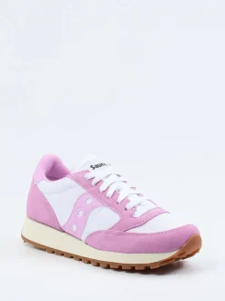 Saucony – Retro-Runner aus Veloursleder Pastellrosa