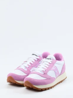 Saucony – Retro-Runner aus Veloursleder Pastellrosa
