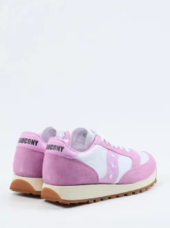 Saucony – Retro-Runner aus Veloursleder Pastellrosa