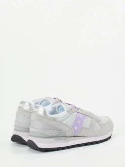 Saucony – Retro-Sneaker aus Textil und Veloursleder hellgrau