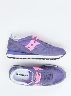 Saucony – Retro-Sneaker aus Textil und Veloursleder