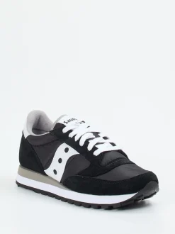 Saucony – Retro-Sneaker aus Veloursleder schwarz
