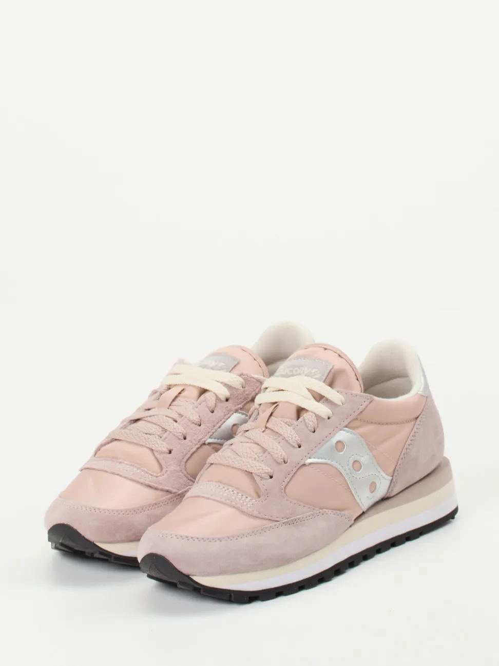 Saucony – Retro-Sneaker aus Textil und Veloursleder altrosa