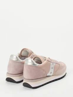 Saucony – Retro-Sneaker aus Textil und Veloursleder altrosa