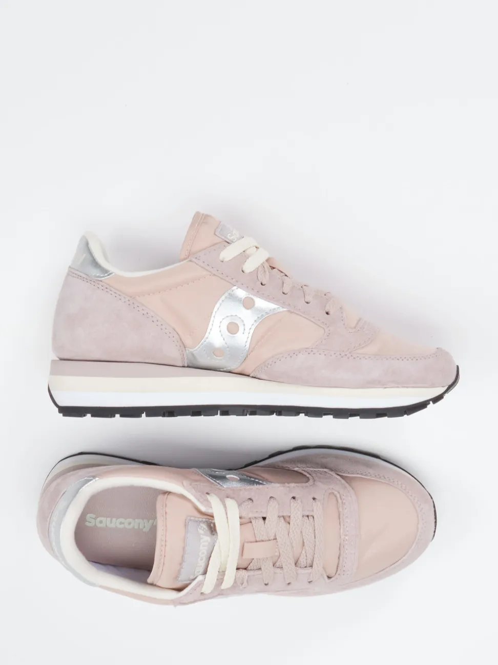 Saucony – Retro-Sneaker aus Textil und Veloursleder altrosa