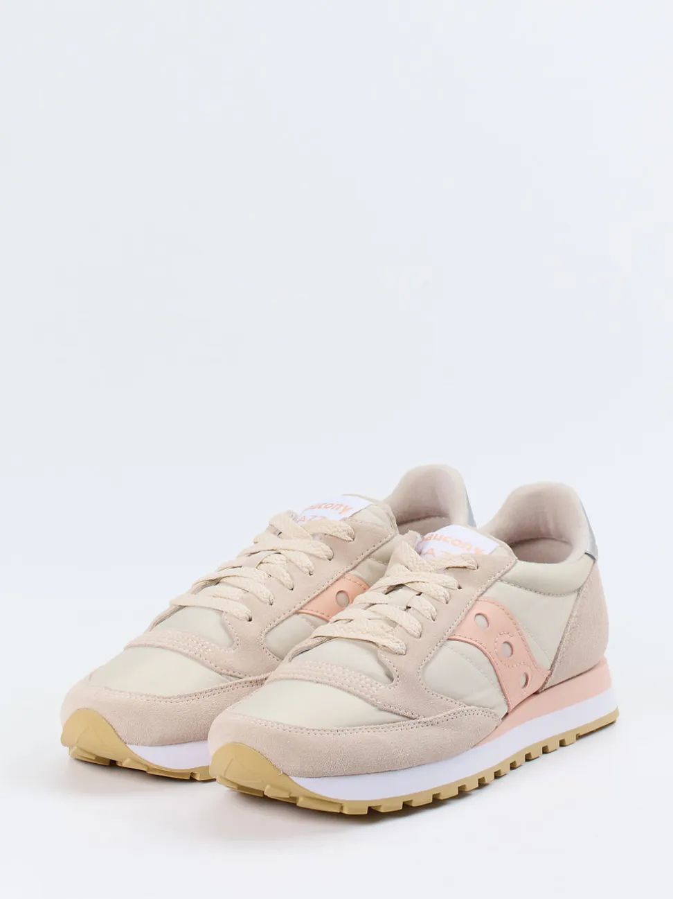 Saucony – Retro-Sneaker aus Veloursleder in Beige