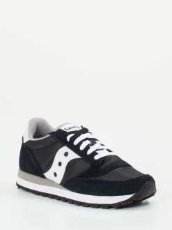 Saucony – Retro-Sneaker aus Textil und Veloursleder schwarz
