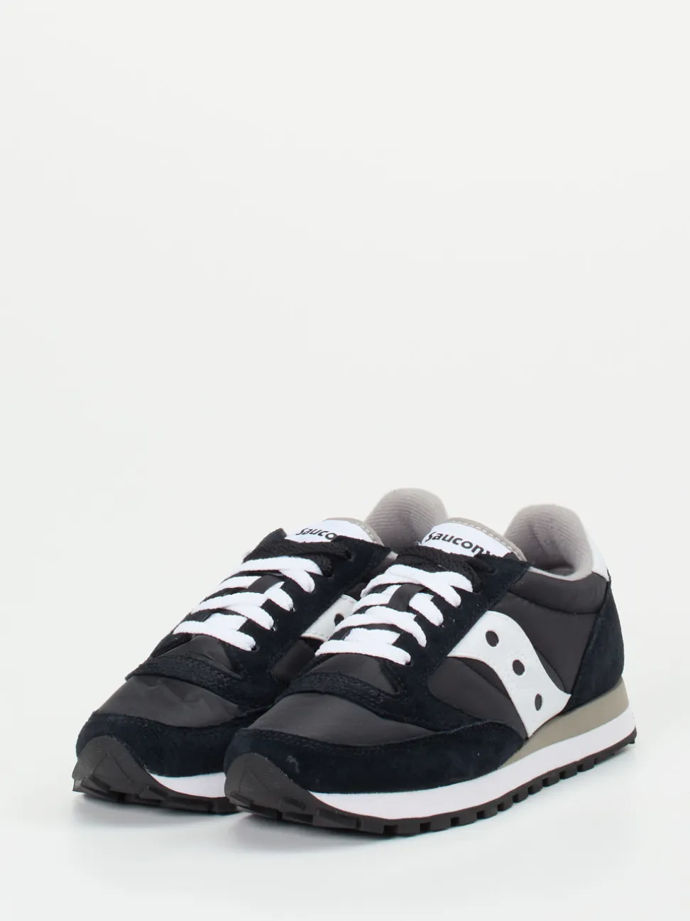 Saucony – Retro-Sneaker aus Textil und Veloursleder schwarz