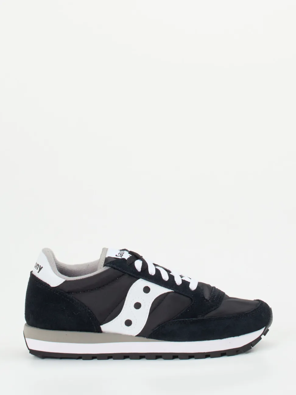 Saucony – Retro-Sneaker aus Textil und Veloursleder schwarz