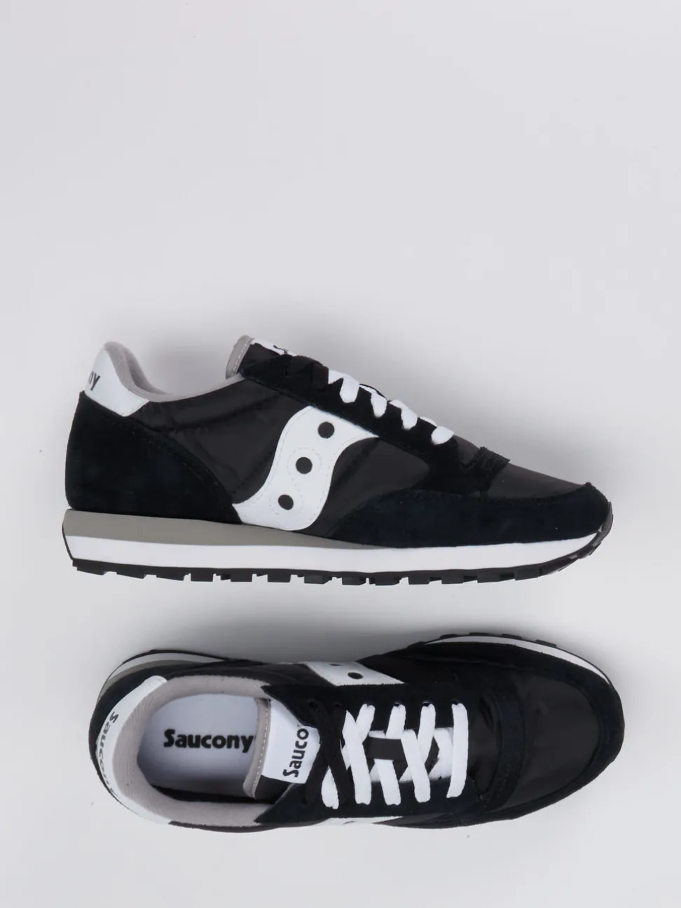 Saucony – Retro-Sneaker aus Textil und Veloursleder schwarz
