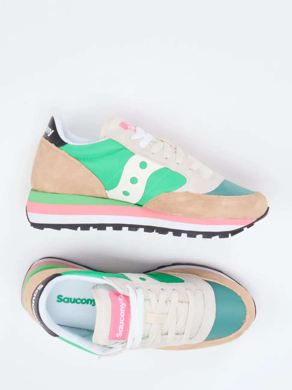 Saucony – Retro-Sneaker aus Textil und Veloursleder