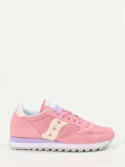 Saucony – Retro-Sneaker aus Veloursleder und Textil rosa