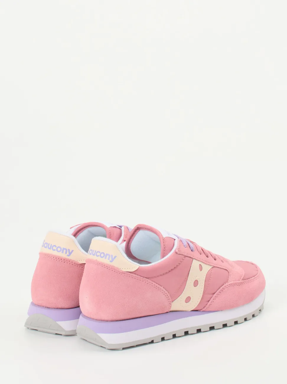 Saucony – Retro-Sneaker aus Veloursleder und Textil rosa