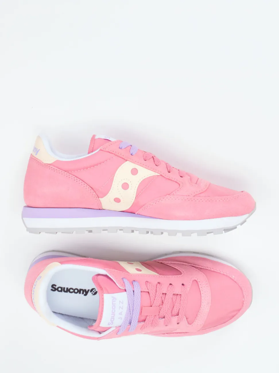 Saucony – Retro-Sneaker aus Veloursleder und Textil rosa