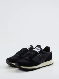 Saucony – Retro-Sneaker aus Mesh und Veloursleder schwarz