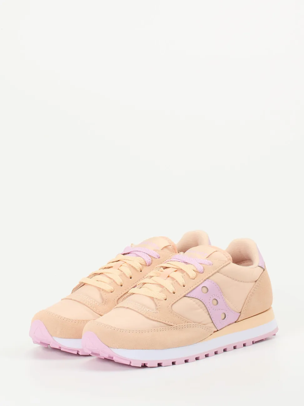 Saucony – Retro-Sneaker aus Veloursleder Pfirsich
