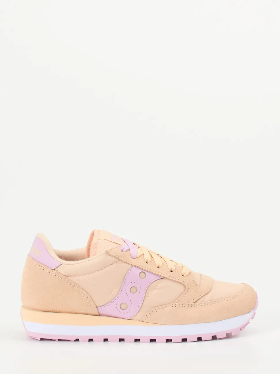 Saucony – Retro-Sneaker aus Veloursleder Pfirsich