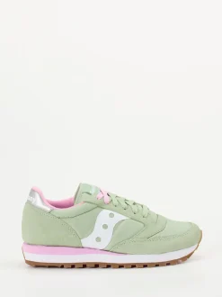 Saucony – Retro-Sneaker aus Veloursleder salbeigrün