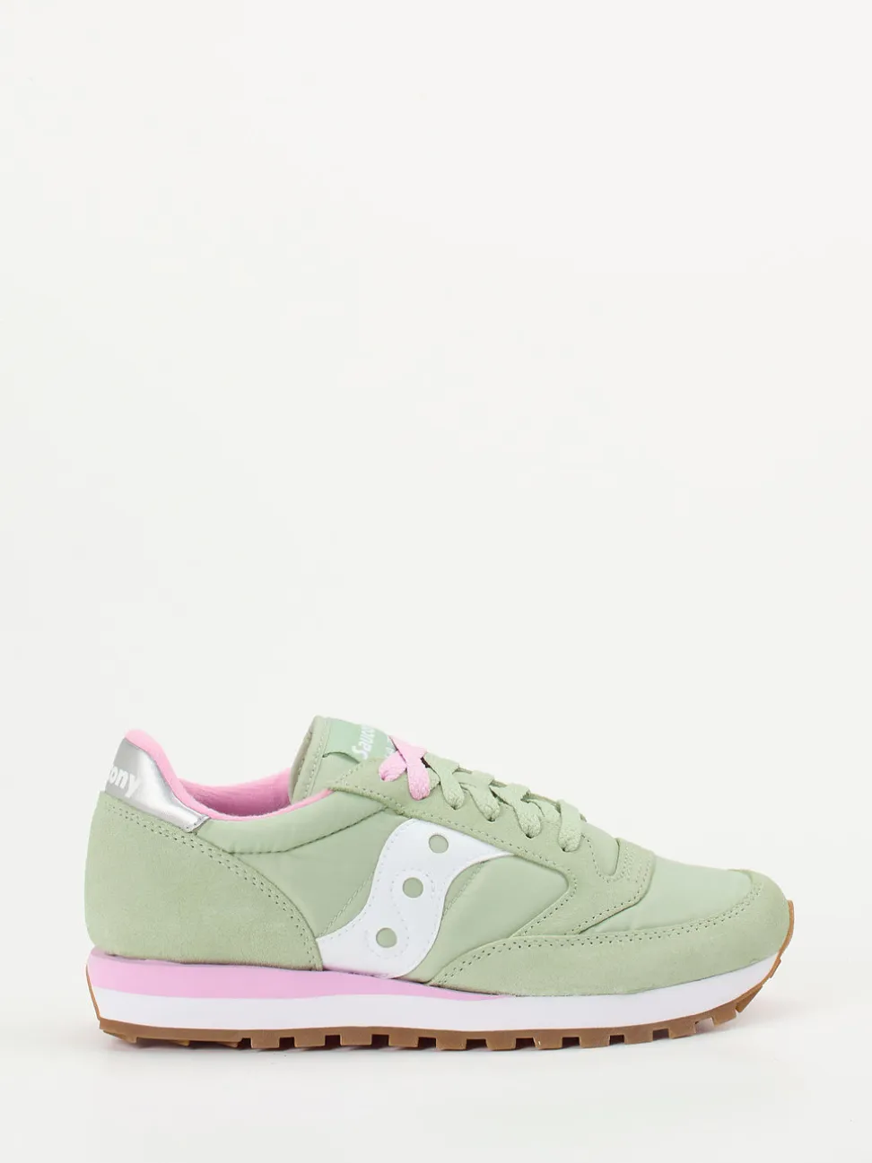 Saucony – Retro-Sneaker aus Veloursleder salbeigrün