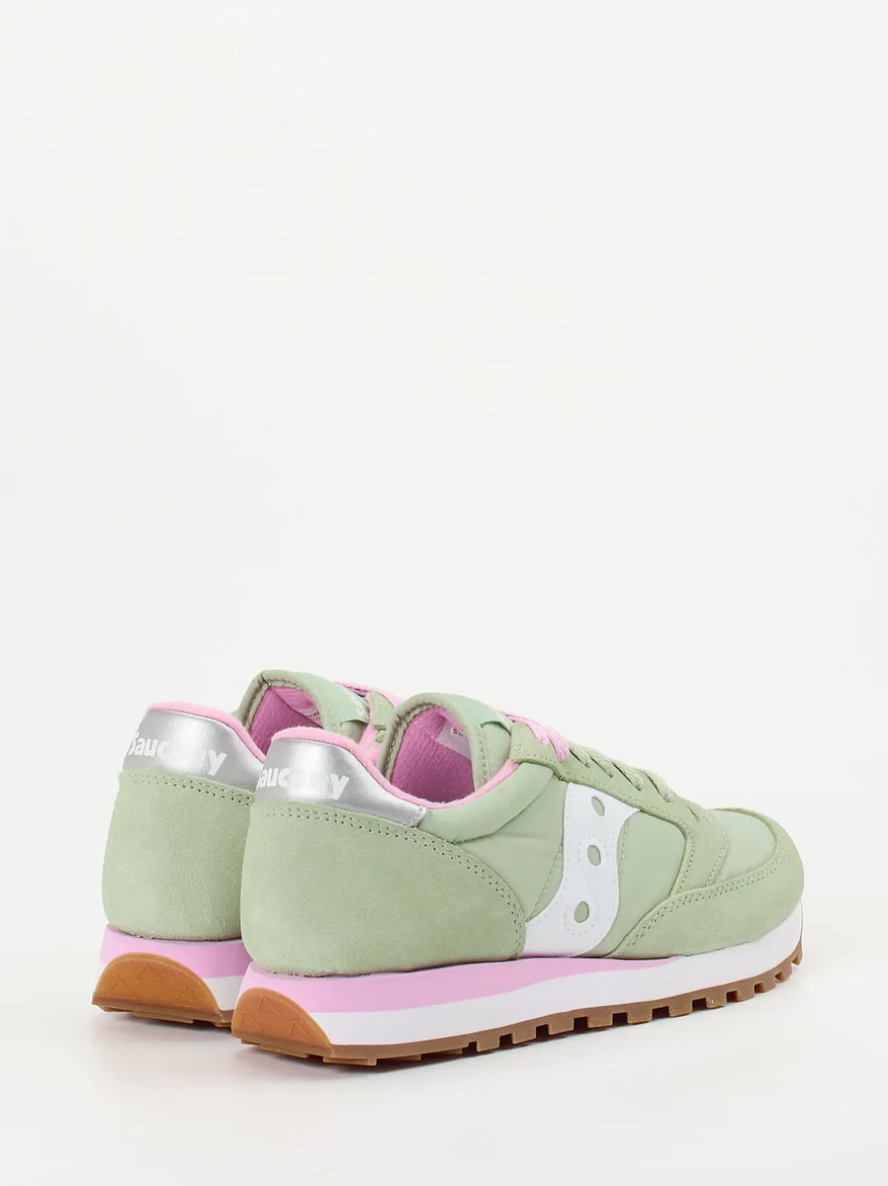 Saucony – Retro-Sneaker aus Veloursleder salbeigrün