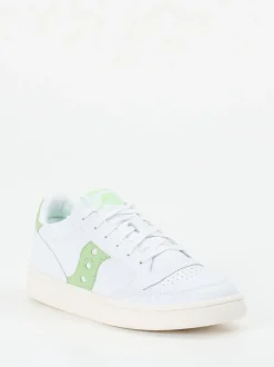 Saucony – Sneaker aus Leder in Weiß und Pastellgrün