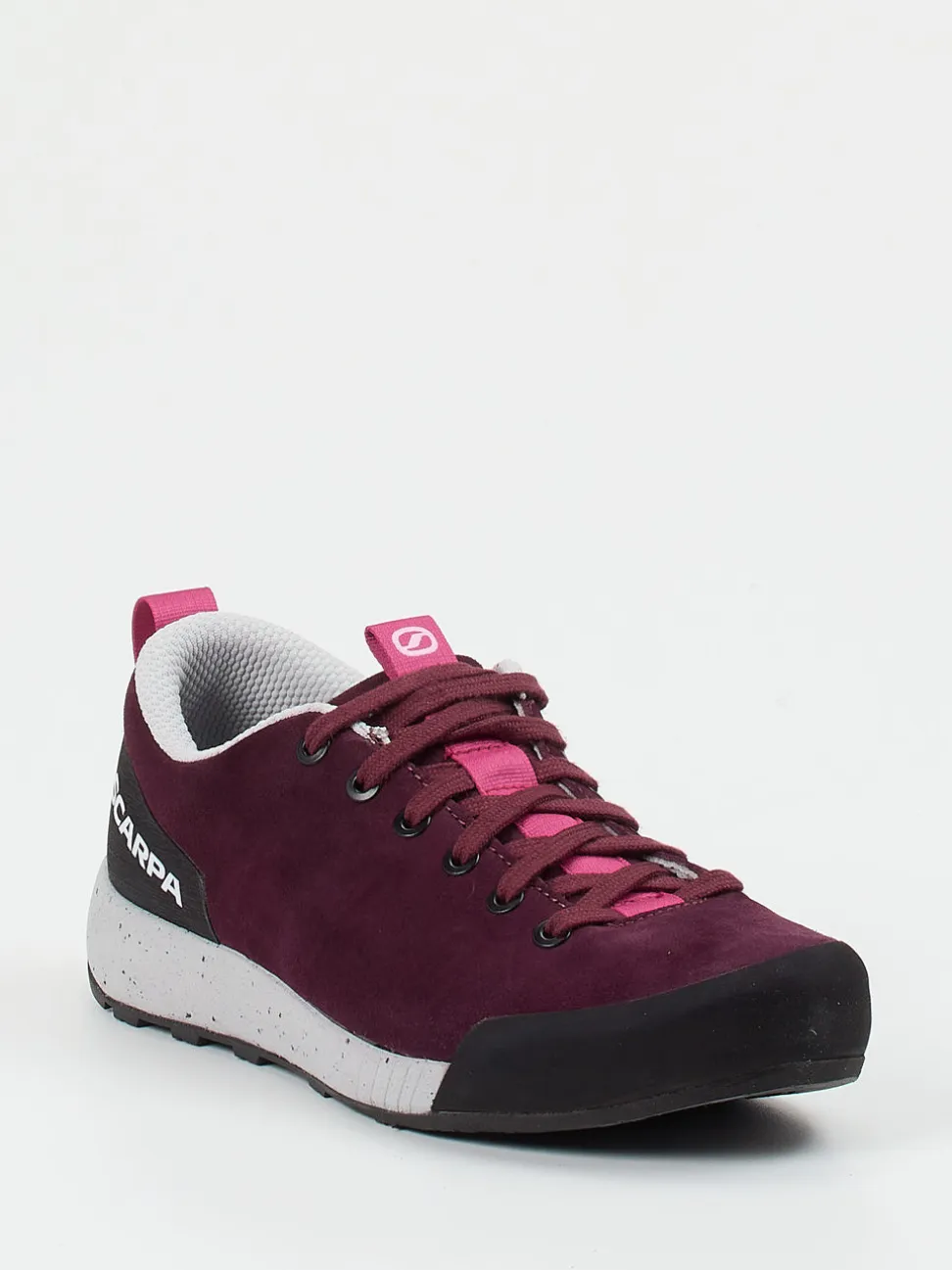 Scarpa – Approach-Schuhe aus Veloursleder brombeer