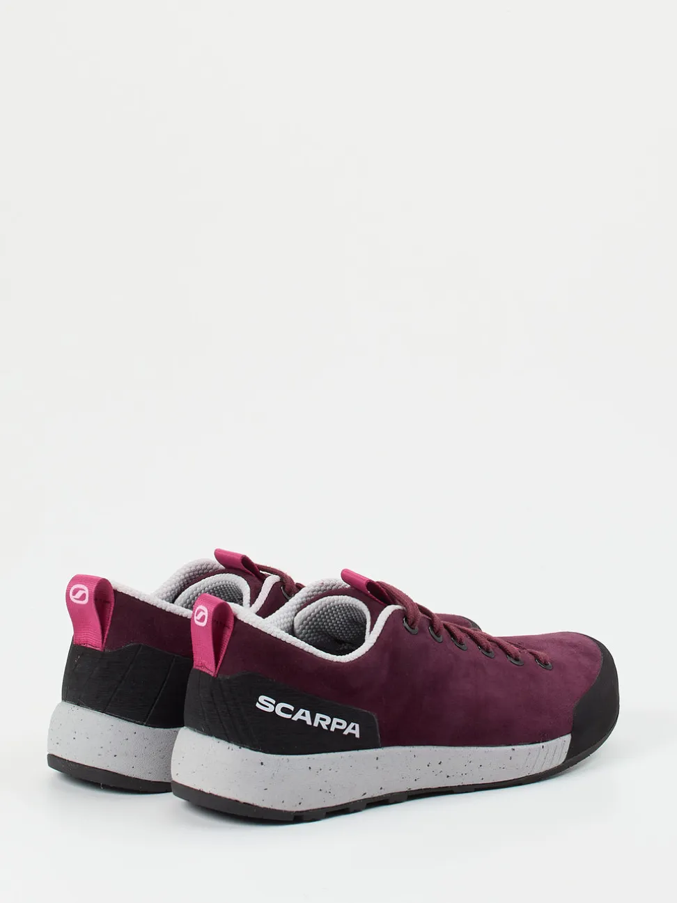 Scarpa – Approach-Schuhe aus Veloursleder brombeer