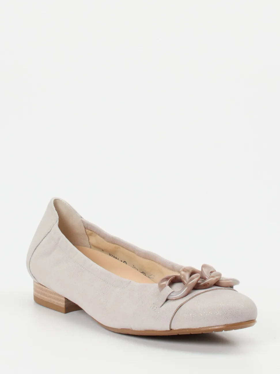 Semler – Ballerinas aus Nubukleder in Beige