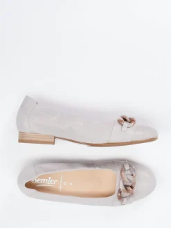 Semler – Ballerinas aus Nubukleder in Beige